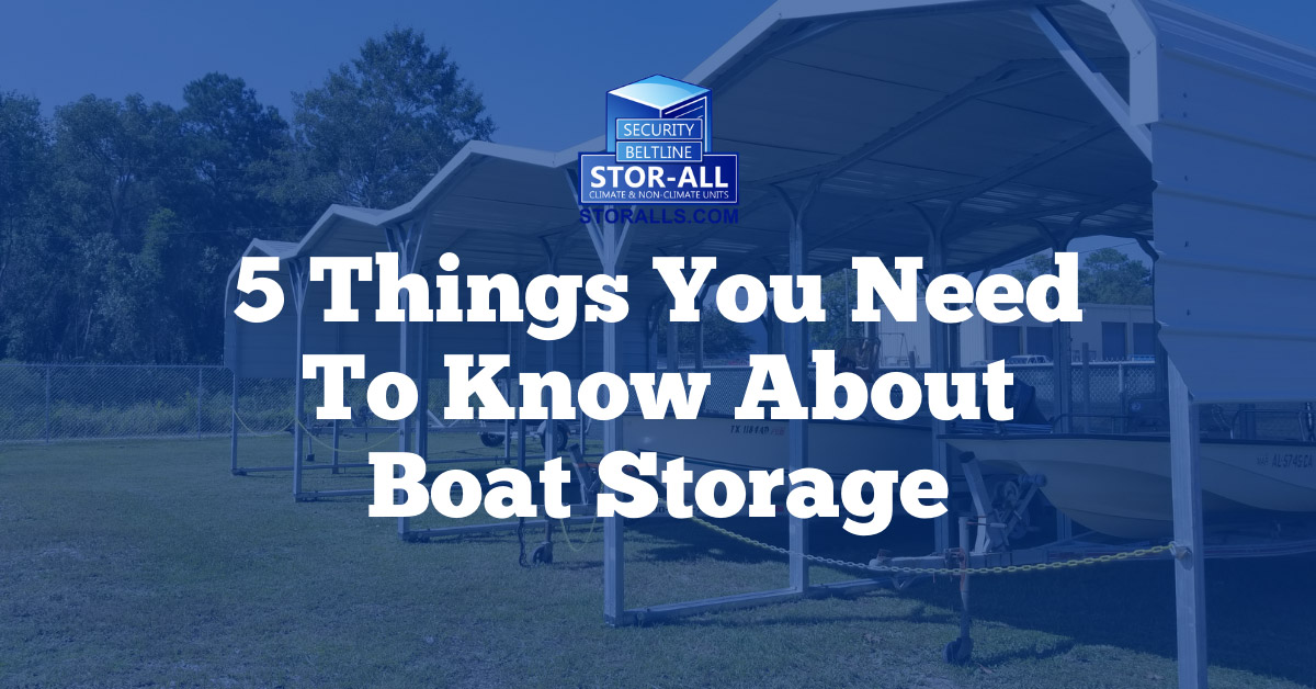 5 Things You Need To Know About Boat Storage
